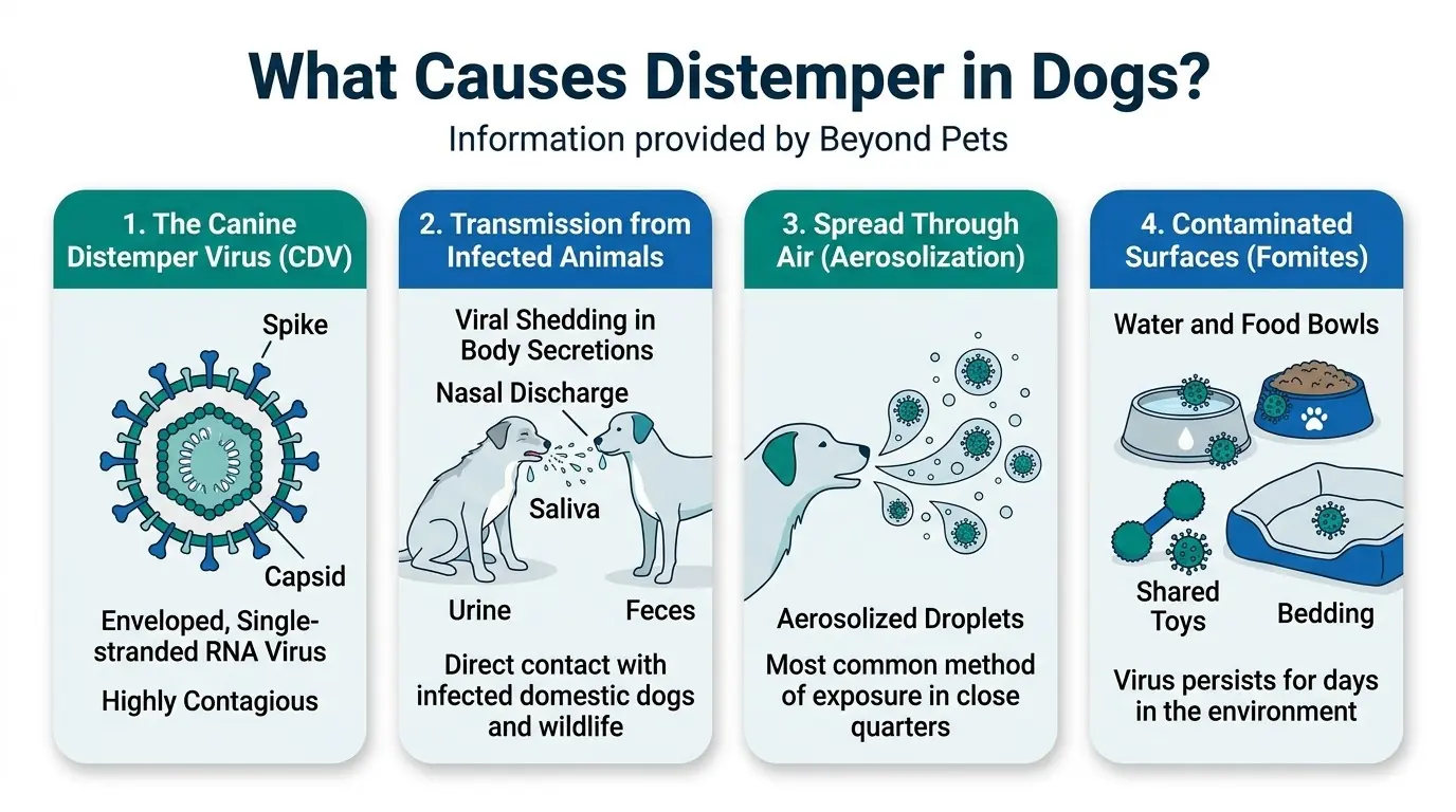 What Causes Distemper in Dogs? in Canine Distemper: Causes, Symptoms, Treatment & Prevention