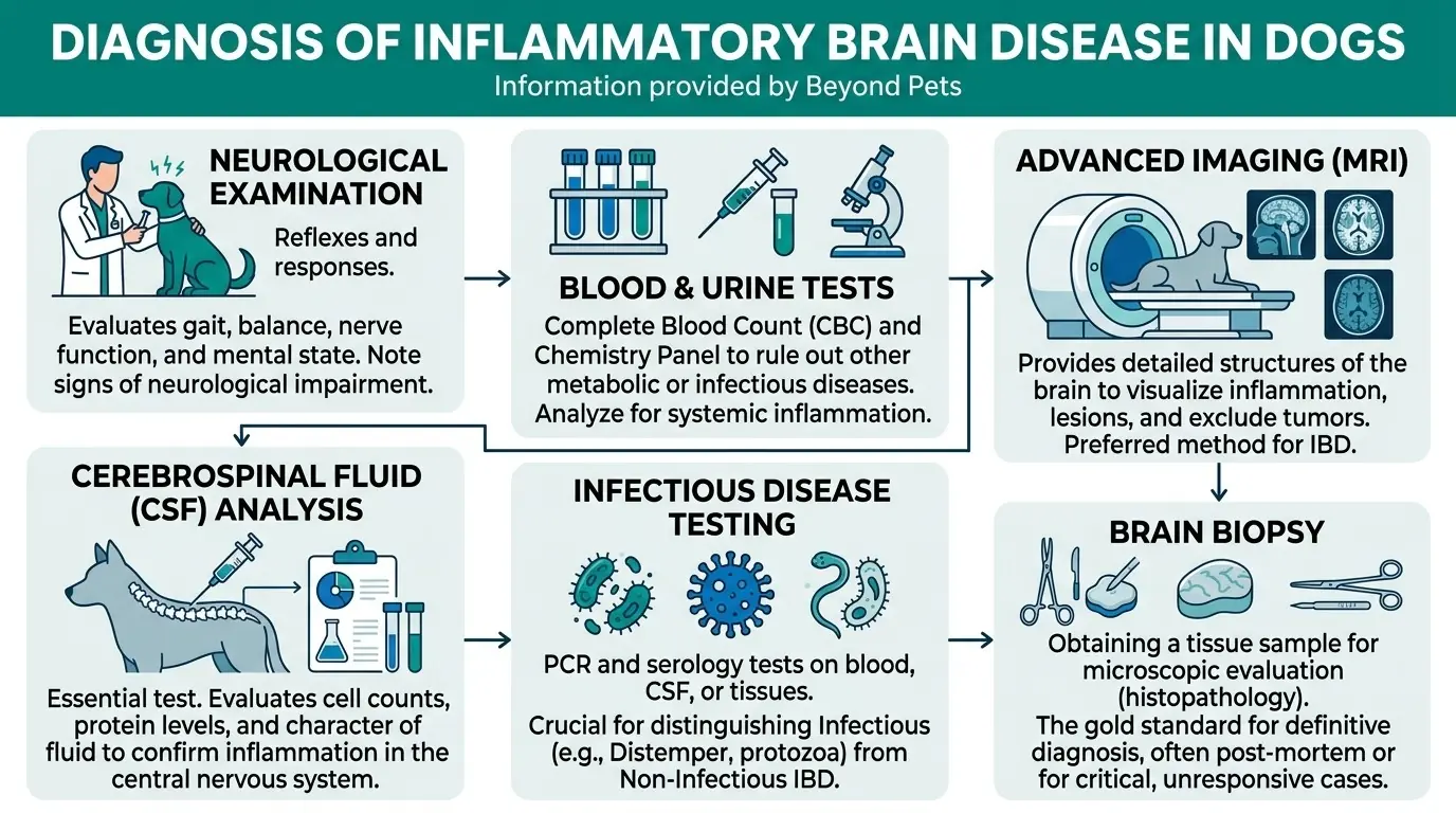 Diagnosis of Inflammatory Brain Disease in Dogs in Inflammatory Brain Disease in Dogs: Causes, Symptoms, Diagnosis, Treatment, and Prevention