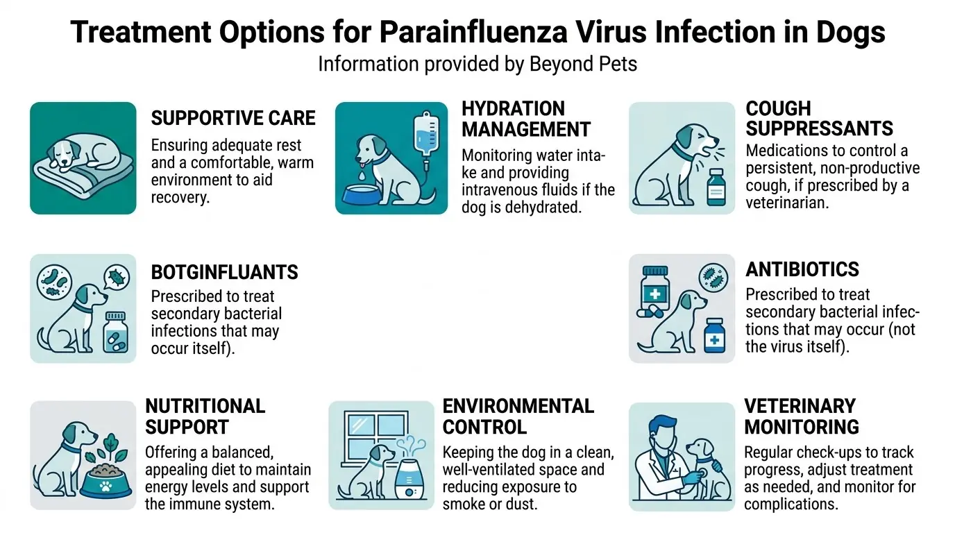 Treatment Options for Parainfluenza Virus Infection in Dogs in Parainfluenza in Dogs: Causes, Symptoms, Diagnosis, Treatment
