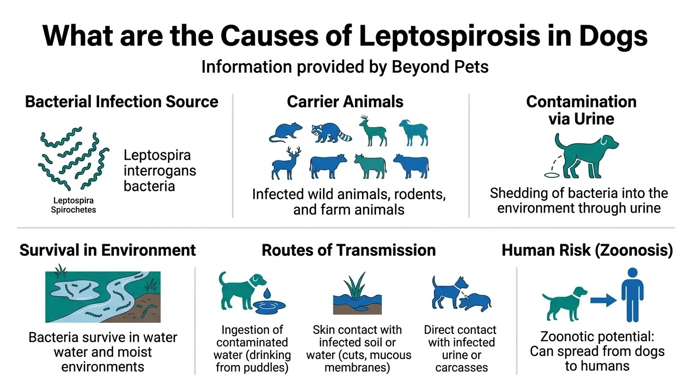 What are the Causes of Leptospirosis in Dogs in What is Leptospirosis in Dogs?