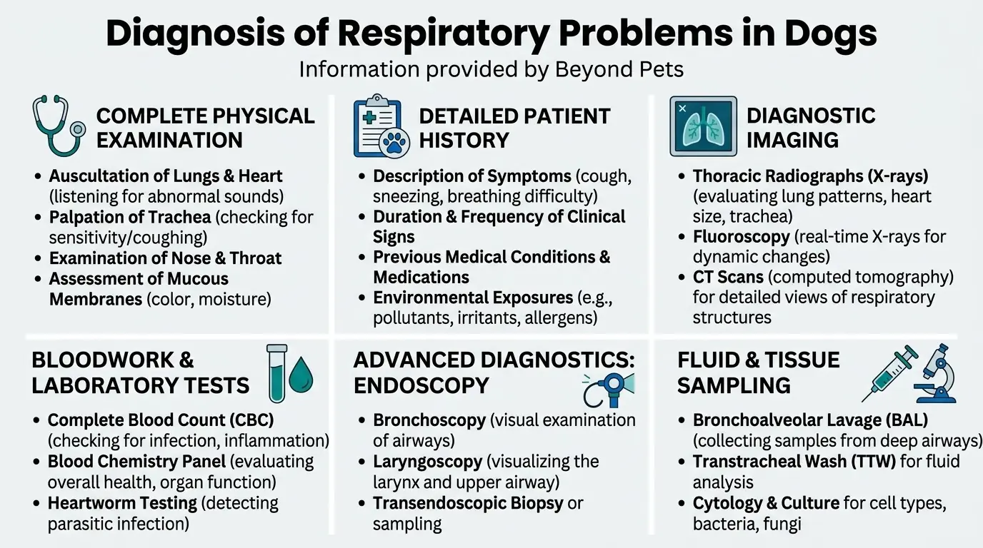 Respiratory Diseases in Dogs: Causes, Symptoms, Treatment 3 Diagnosis of Respiratory Problems in Dogs in Respiratory Diseases in Dogs: Causes, Symptoms, Treatment
